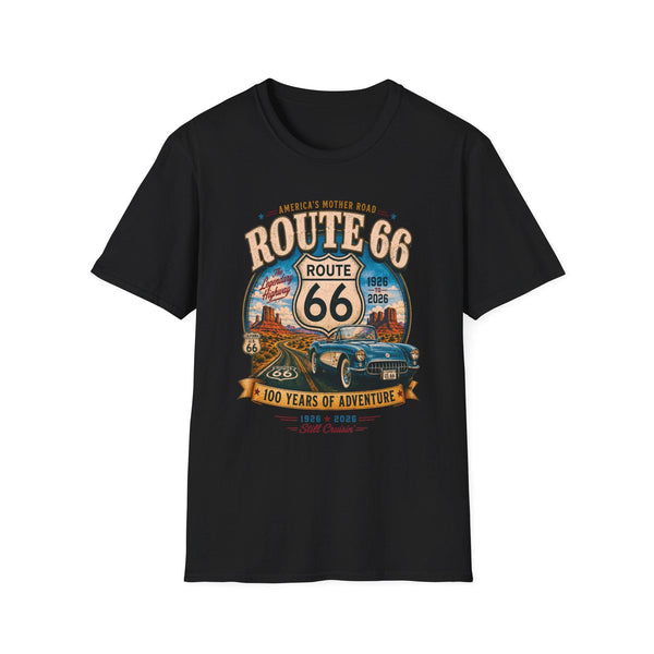 Vintage Route 66 Centennial Unisex Softstyle T-Shirt