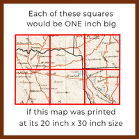 Route 66 map on Lower 48, 100 years and counting (instant download)