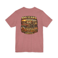 Route 66 Centennial 100 Years back design T-Shirt | Vintage Roadtrip Tee