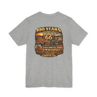 Route 66 Centennial 100 Years back design T-Shirt | Vintage Roadtrip Tee