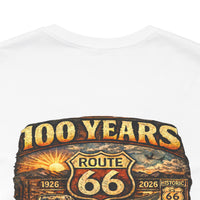 Route 66 Centennial 100 Years back design T-Shirt | Vintage Roadtrip Tee