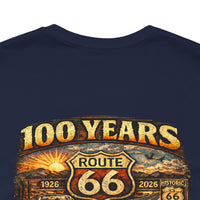 Route 66 Centennial 100 Years back design T-Shirt | Vintage Roadtrip Tee