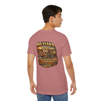 Route 66 Centennial 100 Years back design T-Shirt | Vintage Roadtrip Tee