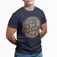 Route 66 Centennial 100 years Unisex Jersey Short Sleeve Tee-Road Trip, The Mother Road, Desert Highway, Traveler Gift, Americana, Nostalgic