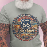 Route 66 Centennial 100 years Unisex Jersey Short Sleeve Tee-Road Trip, The Mother Road, Desert Highway, Traveler Gift, Americana, Nostalgic