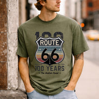 Route 66 Centennial Shirt 100 Years Mother Road 1926 2026 Vintage Retro Road Trip Tee Americana Highway Travel Gift