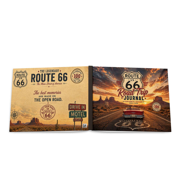 Route 66 Road Trip Journal Centennial Edition | Vintage Travel Notebook | USA Road Trip Planner | Gift for Travelers | Route 66 Gift