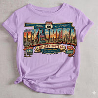 Retro Route 66 Oklahoma PNG, Vintage Mother Road Sublimation Design, Classic Car Digital Download, Route 66 T-shirt Graphic, State Png
