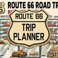 Route 66 Trip Planner Digital Download | Bucket List Printable for All 8 States | Road Trip Gift