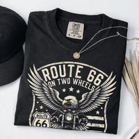 Route 66 Centennial Shirt Eagle Biker Tee Vintage Motorcycle Shirt 100 Years Route 66 American Flag Shirt 1926 2026 Gift