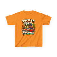 Route 66 Centennial Kids Shirt - 100th Anniversary 2026 Road Trip Tee - Co-Pilot Club Youth Graphic T-Shirt - Family Vacation Retro Car