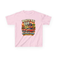 Route 66 Centennial Kids Shirt - 100th Anniversary 2026 Road Trip Tee - Co-Pilot Club Youth Graphic T-Shirt - Family Vacation Retro Car