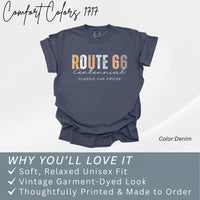 Route 66 100 Years Shirt Anniversary Route66 Centennial 100th Sweatshirt Historic Route 66 Souvenir USA Road Trip Retro Minimalist Style Tee