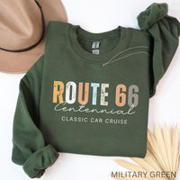 Route 66 100 Years Shirt Anniversary Route66 Centennial 100th Sweatshirt Historic Route 66 Souvenir USA Road Trip Retro Minimalist Style Tee