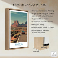 Route 66 Desert Highway Poster - Southwest Road Trip Art
