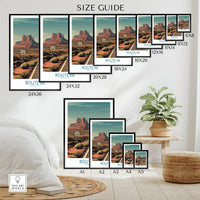 Route 66 Desert Highway Poster - Southwest Road Trip Art
