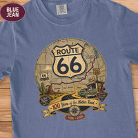 Route 66 100th Anniversary Tee, Vintage Travel Gift, Road Trip Comfort Colors Shirt