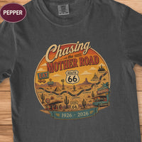 Route 66 Tee, 100th Anniversary Road Trip Gift, Vintage Traveler Comfort Colors Shirt