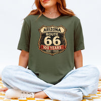 Vintage Arizona Route 66 100 Years TShirt Retro Highway Shield 1926-2026