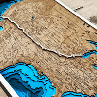 Route 66 Map Wall Art USA Road Trip Map