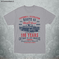 Summer Trips Route 66 Couple Celebration T-Shirt, Vintage Classic Car Road Trip Apparel