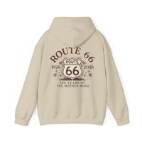 Route 66 100 Years Hoodie Mother Road Sweatshirt Vintage Americana Road Trip Pullover Retro Route 66 Centennial Gift