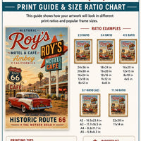 Roy's Motel Amboy California Retro Travel Poster, Historic Route 66 Wall Art (Digital Download)