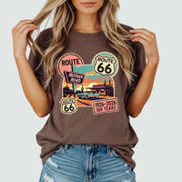 Route 66 100 Years Centennial T-Shirt Retro Highway Anniversary Road Trip Tee