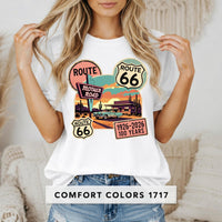 Route 66 100 Years Centennial T-Shirt Retro Highway Anniversary Road Trip Tee