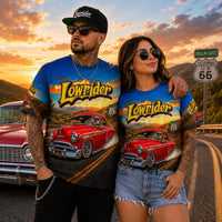 Chevy Bomb Lowrider Shirt Route 66 Wearable Art Tee Classic 50s Chevy Car Shirt Low Slow Cruiser Gift for Car Lovers