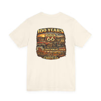 Route 66 Centennial 100 Years back design T-Shirt | Vintage Roadtrip Tee
