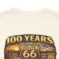 Route 66 Centennial 100 Years back design T-Shirt | Vintage Roadtrip Tee