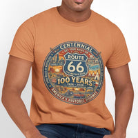 Route 66 Centennial 100 years Unisex Jersey Short Sleeve Tee-Road Trip, The Mother Road, Desert Highway, Traveler Gift, Americana, Nostalgic