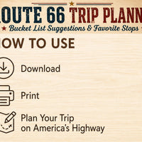 Route 66 Trip Planner Digital Download | Bucket List Printable for All 8 States | Road Trip Gift