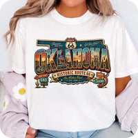 Retro Route 66 Oklahoma PNG, Vintage Mother Road Sublimation Design, Classic Car Digital Download, Route 66 T-shirt Graphic, State Png