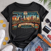 Retro Route 66 Oklahoma PNG, Vintage Mother Road Sublimation Design, Classic Car Digital Download, Route 66 T-shirt Graphic, State Png