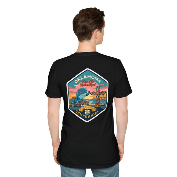 Oklahoma Route 66 Centennial Shirt, Blue Whale Graphic Tee, Retro Mother Road Souvenir