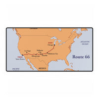 Route 66 Map Desk Mat | Vintage USA Road Trip Map | 100th Anniversary Edition