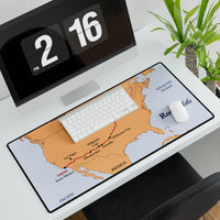 Route 66 Map Desk Mat | Vintage USA Road Trip Map | 100th Anniversary Edition