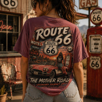 Route 66 Mother Road Graphic Tee, Vintage Desert Americana Travel Shirt (Digital Download)