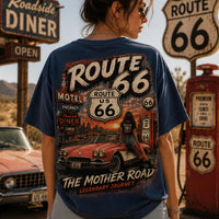 Route 66 Mother Road Graphic Tee, Vintage Desert Americana Travel Shirt (Digital Download)