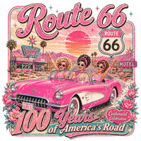 Route 66 Centennial T-Shirt PNG, 4 files, Girls Road Trip Design (Digital Download)