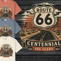 Route 66 Centennial Shirt, Vintage Route 66 100 Years T-Shirt, Retro Americana Road Trip Tee, Graphic Desert Highway Tshirt, Comfort Colors