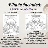 2026-27 Academic Planner | Route 66 Theme, Printable Calendar | Printable Coloring Sheets (Digital Download)