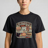 Route 66 Graphic T-Shirt – Retro Mother Road Desert Tee
