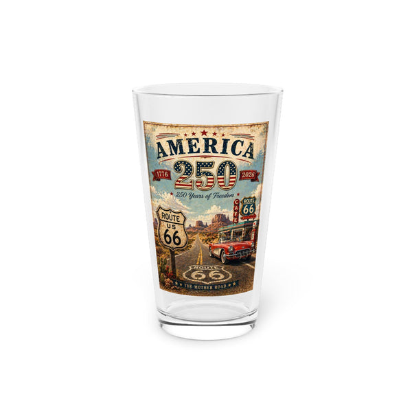 Route 66 Retro America Pint Glass | 16oz
