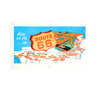 Here We Are on Route 66 - Risograph Art Print