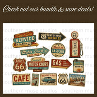 Route 66 Junk Journal Digital Kit 25 Pages, Vintage Road Trip Ephemera, Printable Americana Scrapbook Elements, vacation, mixed media
