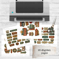 Route 66 Junk Journal Digital Kit 25 Pages, Vintage Road Trip Ephemera, Printable Americana Scrapbook Elements, vacation, mixed media