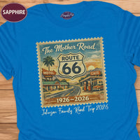 Custom Route 66 Family Road Trip Tee, Vacation Souvenir Gift, Vintage Matching Group Shirt
